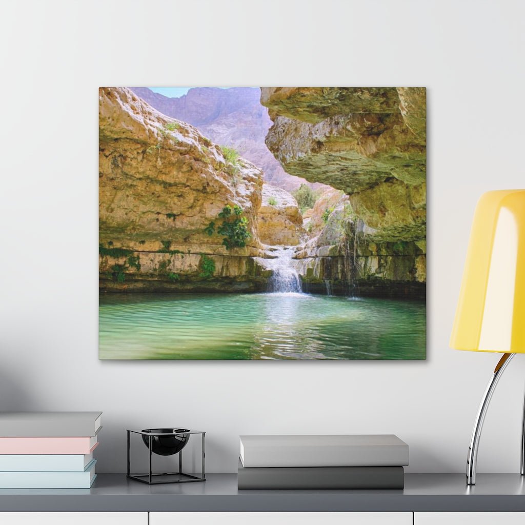 Ein Gedi oasis artwork, crafted in Israel, perfect for home or office decor - Shop Israel