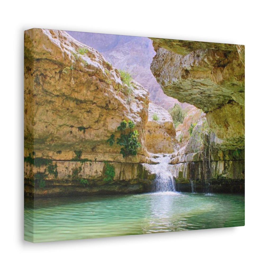 Ein Gedi oasis artwork, crafted in Israel, perfect for home or office decor - Shop Israel