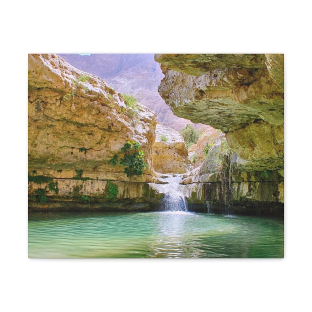 Breathtaking Ein Gedi nature reserve canvas, ideal for Israel online shopping lovers - Shop Israel