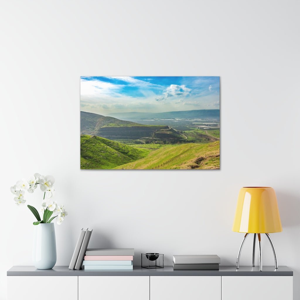 Stunning Golan Heights landscape canvas, available for Israel online shopping lovers - Shop Israel.