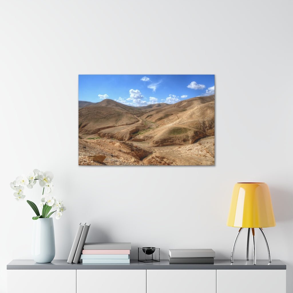 Judaean Desert wall art, featuring breathtaking views of Israel's desert terrain - Shop Israel