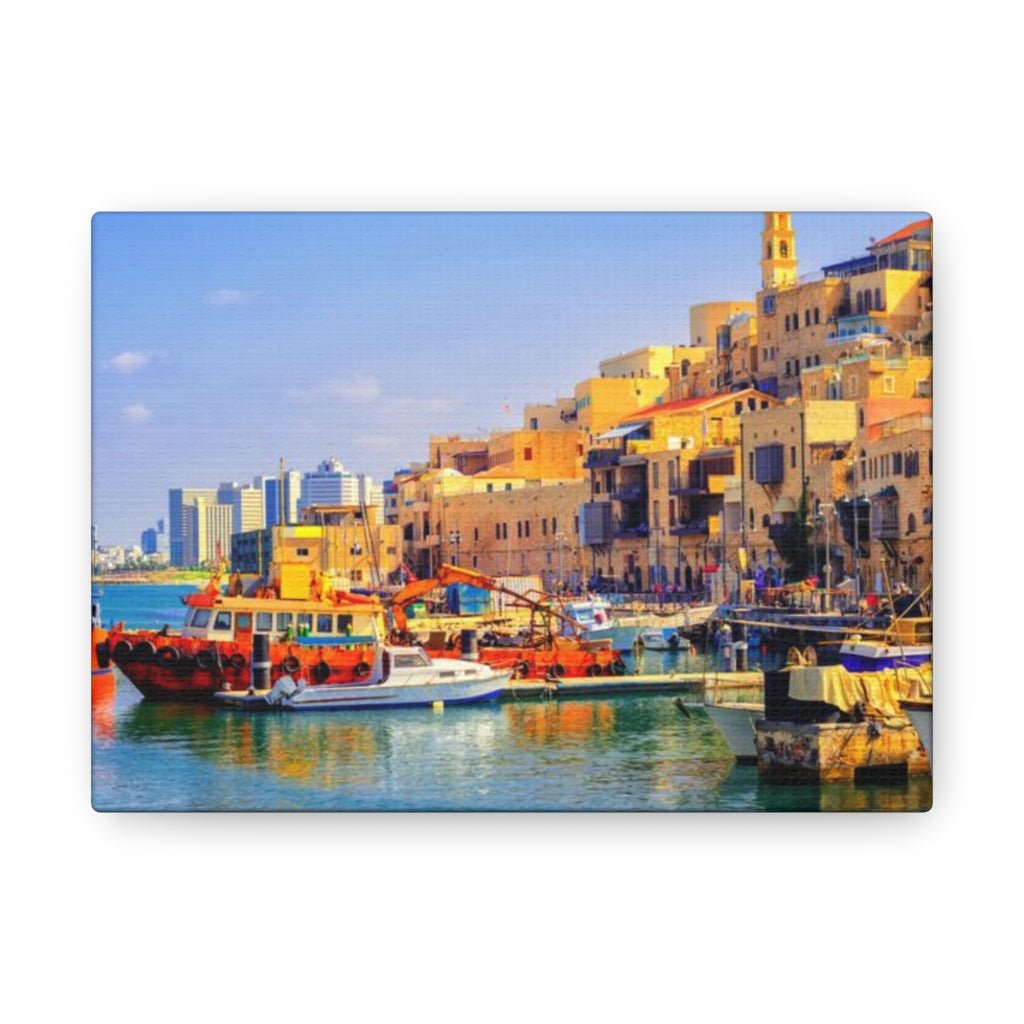 Old Jaffa premium canvas showcasing Israel's historic coastal cityscape.