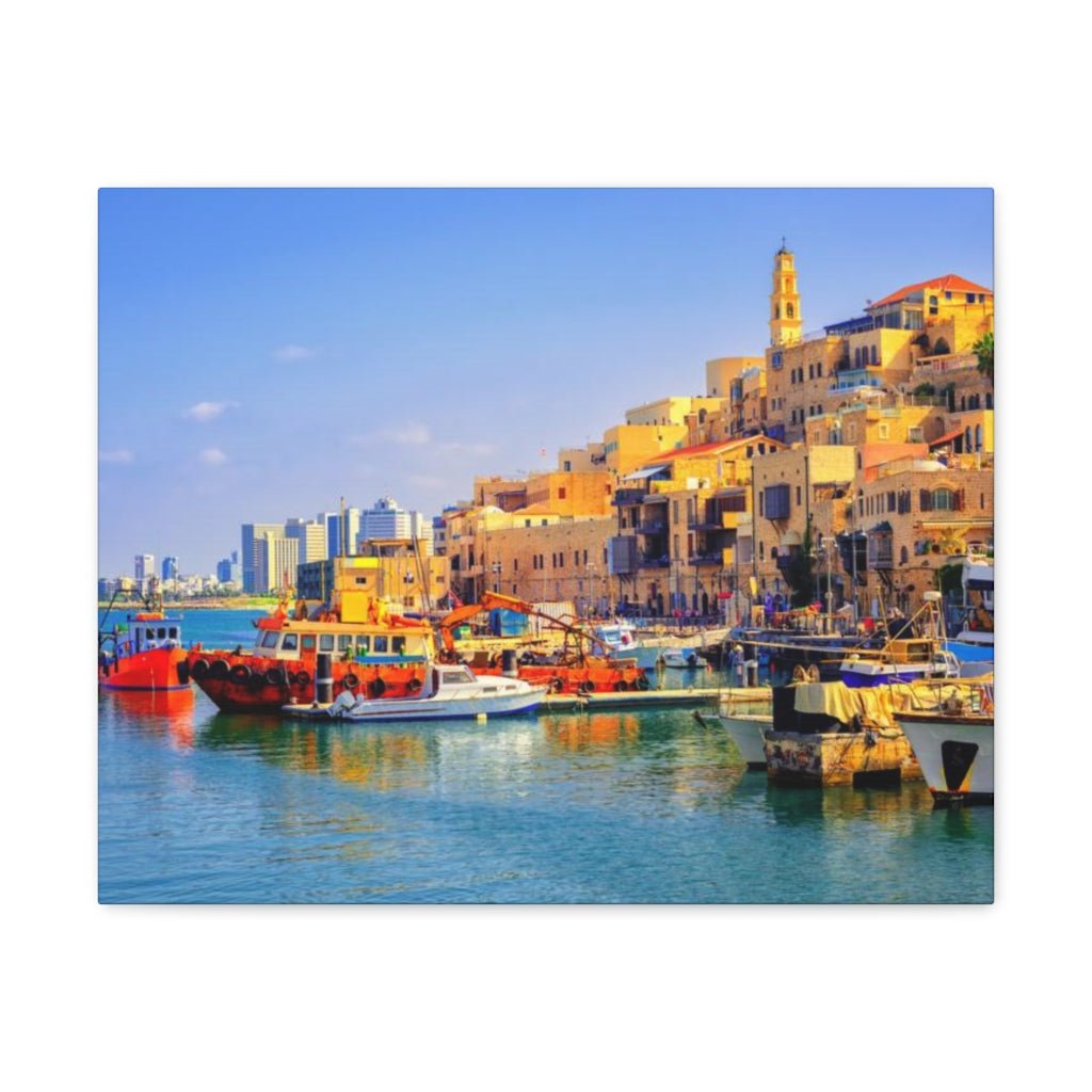 Old Jaffa's picturesque streets on canvas - ideal for Israel lovers.