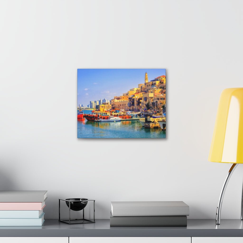 Old Jaffa premium canvas showcasing Israel's historic coastal cityscape.