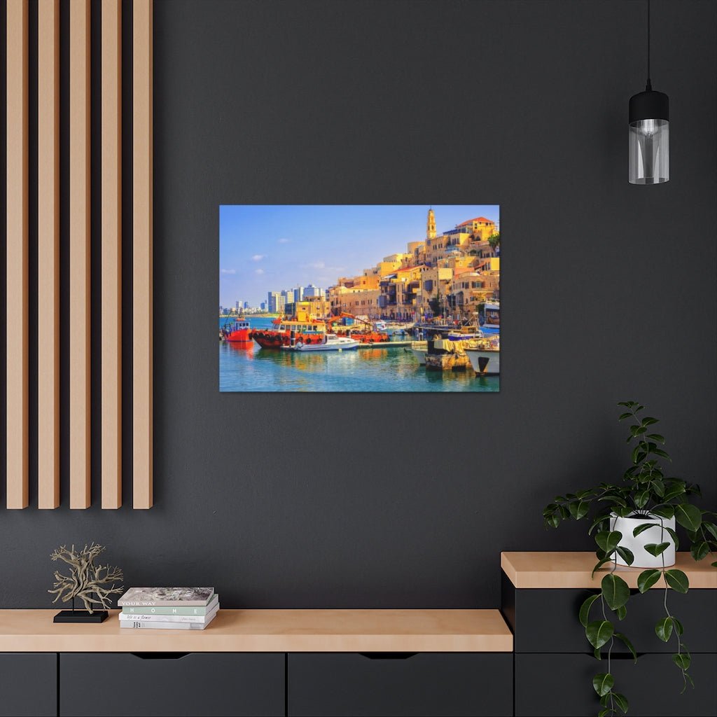 Decorate your home with an exclusive Old Jaffa premium canvas print.