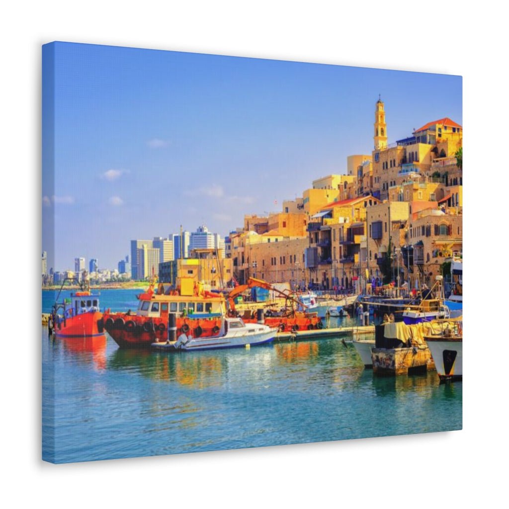Old Jaffa's picturesque streets on canvas - ideal for Israel lovers.