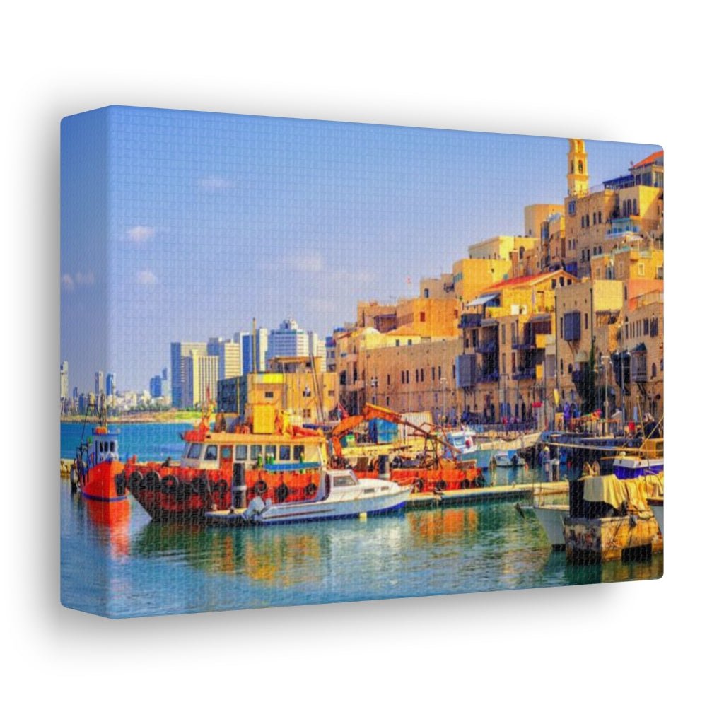 Old Jaffa premium canvas showcasing Israel's historic coastal cityscape.