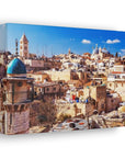 Roofs of Old City premium canvas featuring Jerusalem's historic skyline.