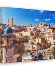 Roofs of Old City premium canvas featuring Jerusalem's historic skyline.