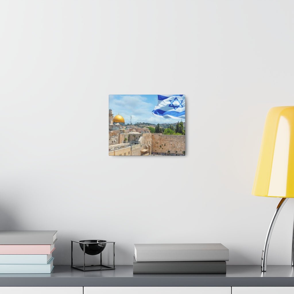 Temple Mount premium canvas print - Israel merchandise featuring Jerusalem's iconic site, available at Israel stores online.