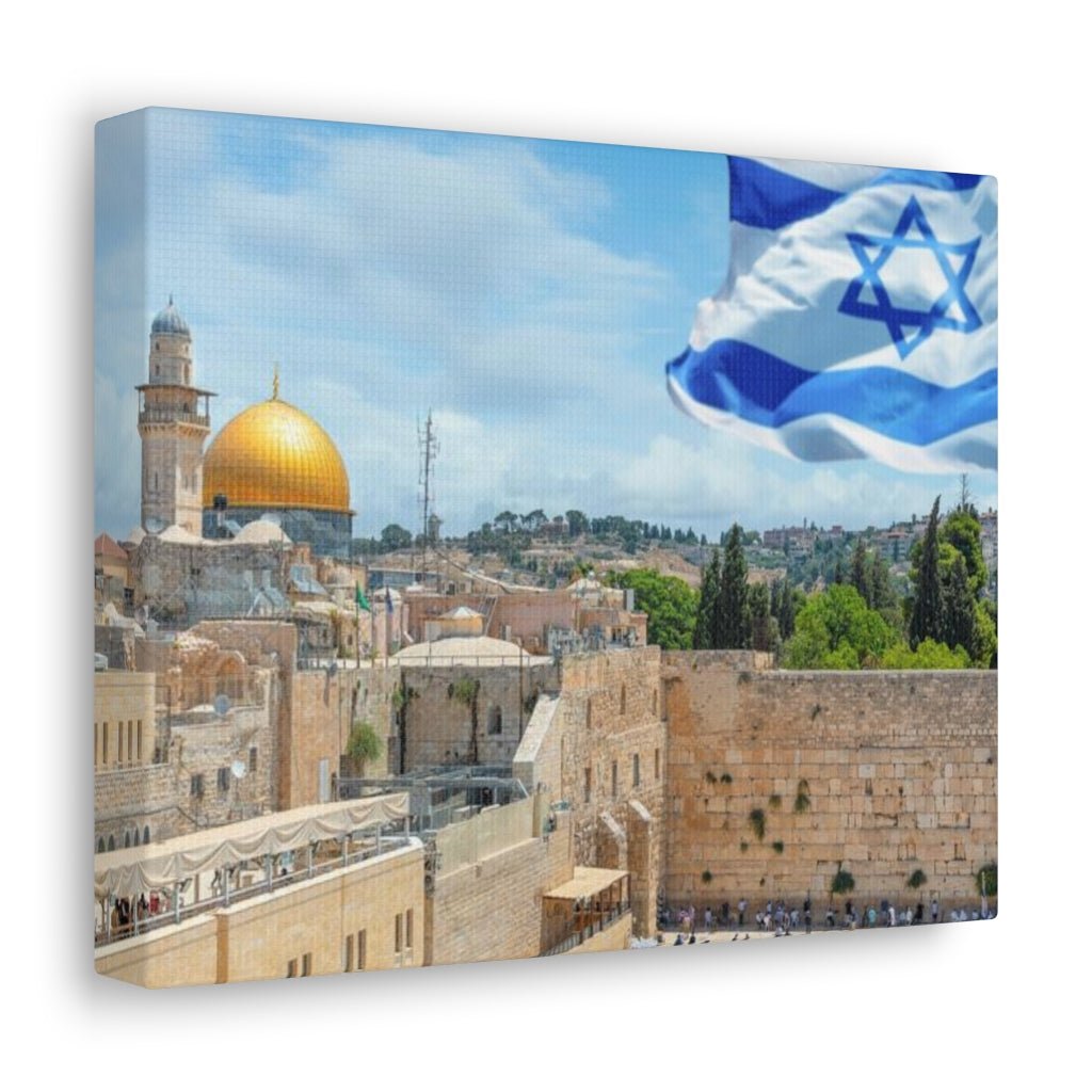 Temple Mount wall art canvas - premium Israel decor from Shop Israel, perfect for online shopping in Israel.