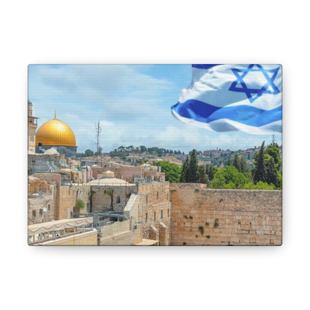 Temple Mount premium canvas print - Israel merchandise featuring Jerusalem's iconic site, available at Israel stores online.