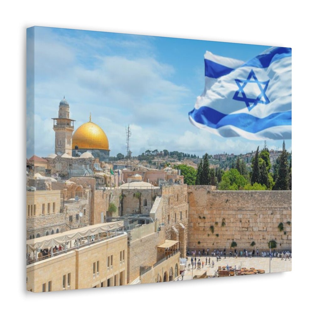 Temple Mount premium canvas print - Israel merchandise featuring Jerusalem's iconic site, available at Israel stores online.