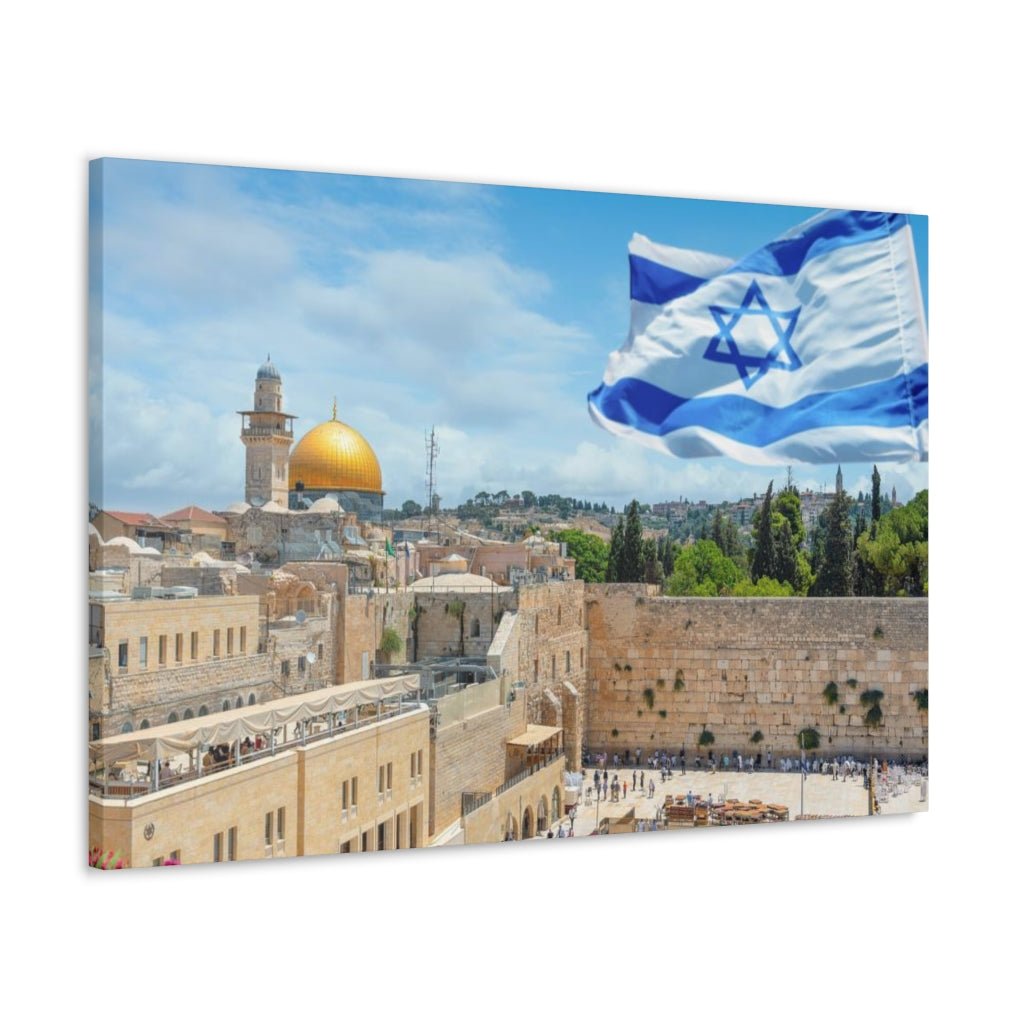 Temple Mount wall art canvas - premium Israel decor from Shop Israel, perfect for online shopping in Israel.