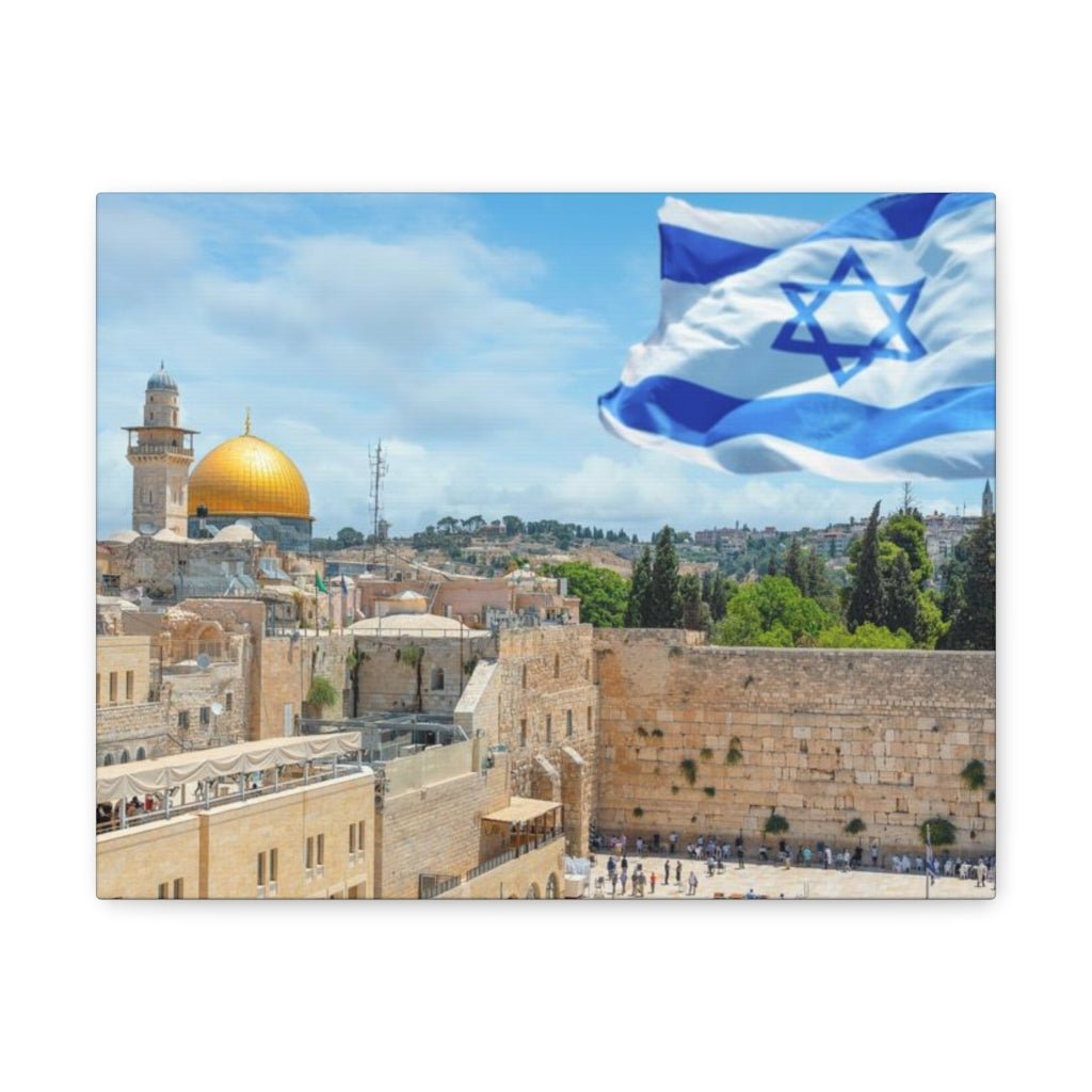 Temple Mount wall art canvas - premium Israel decor from Shop Israel, perfect for online shopping in Israel.
