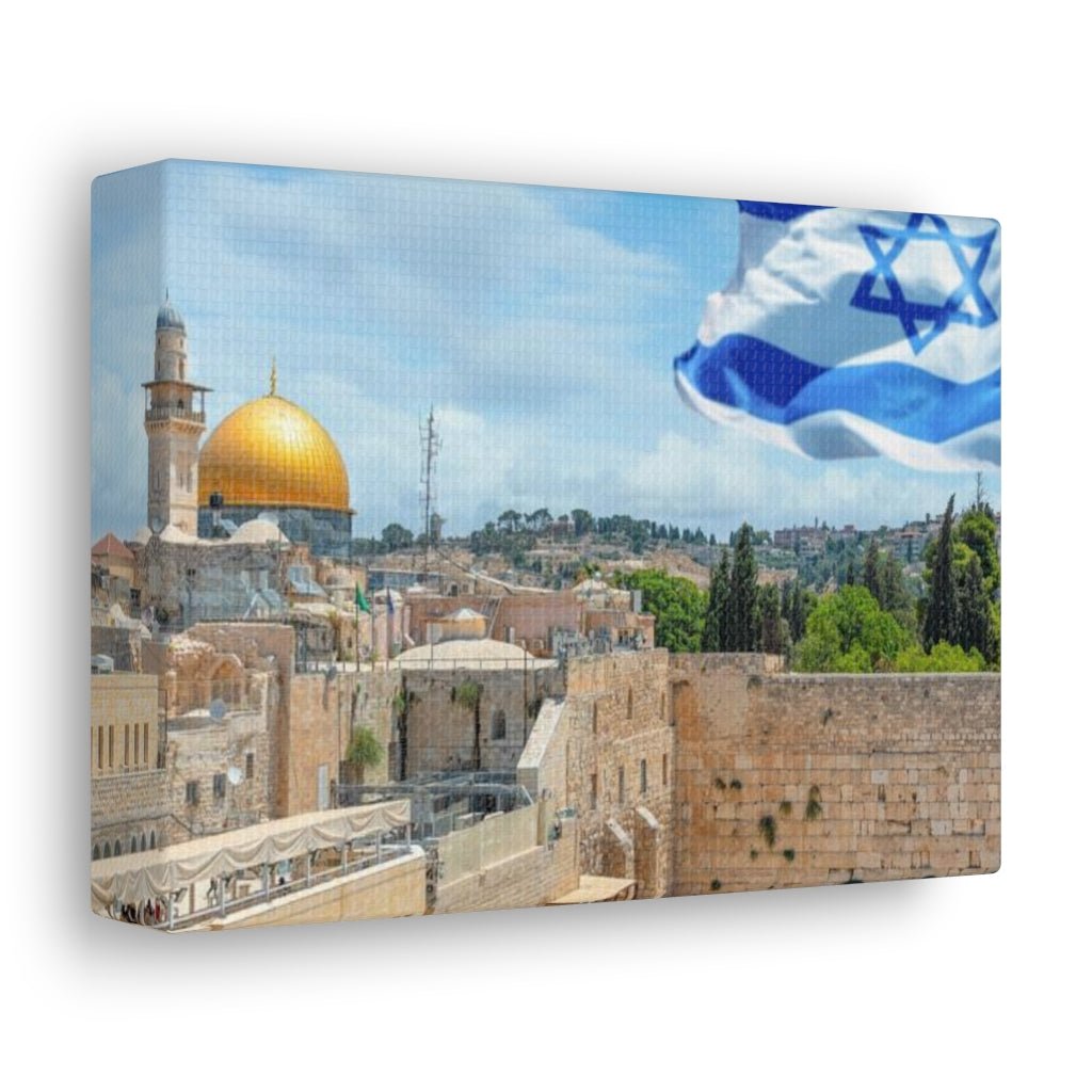 Temple Mount wall art canvas - premium Israel decor from Shop Israel, perfect for online shopping in Israel.