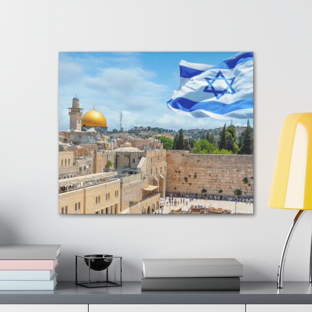 Temple Mount wall art canvas - premium Israel decor from Shop Israel, perfect for online shopping in Israel.