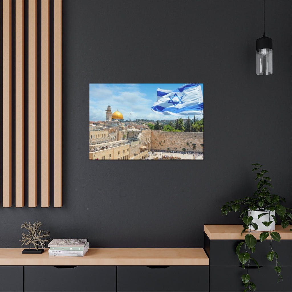 Temple Mount wall art canvas - premium Israel decor from Shop Israel, perfect for online shopping in Israel.
