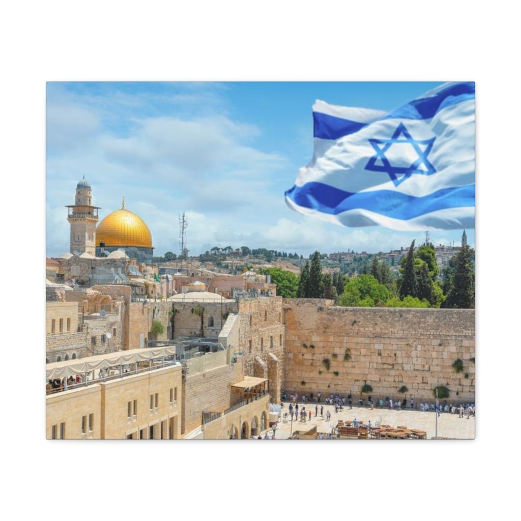 Temple Mount wall art canvas - premium Israel decor from Shop Israel, perfect for online shopping in Israel.