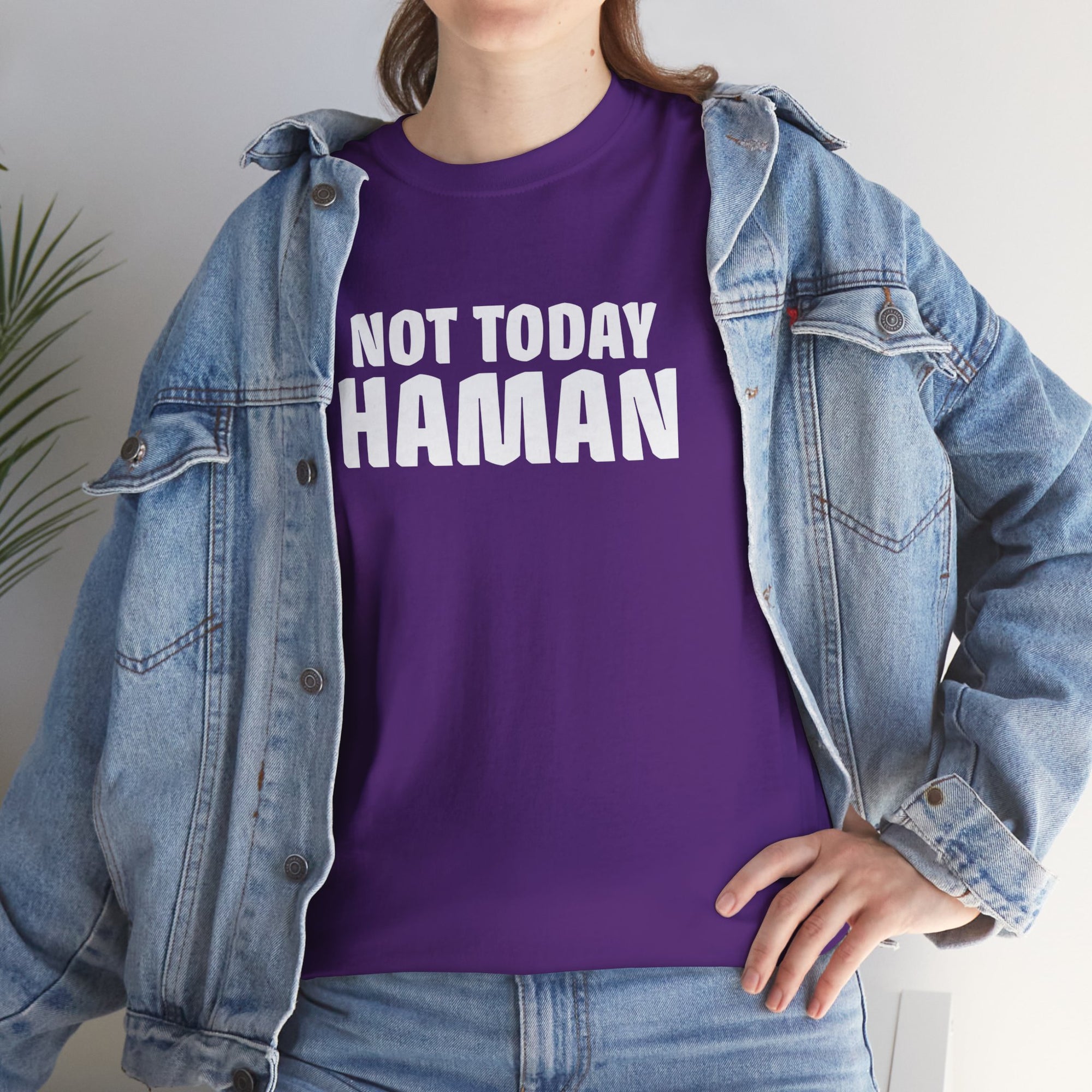 &quot;Not Today Haman&quot; Purim T-Shirt