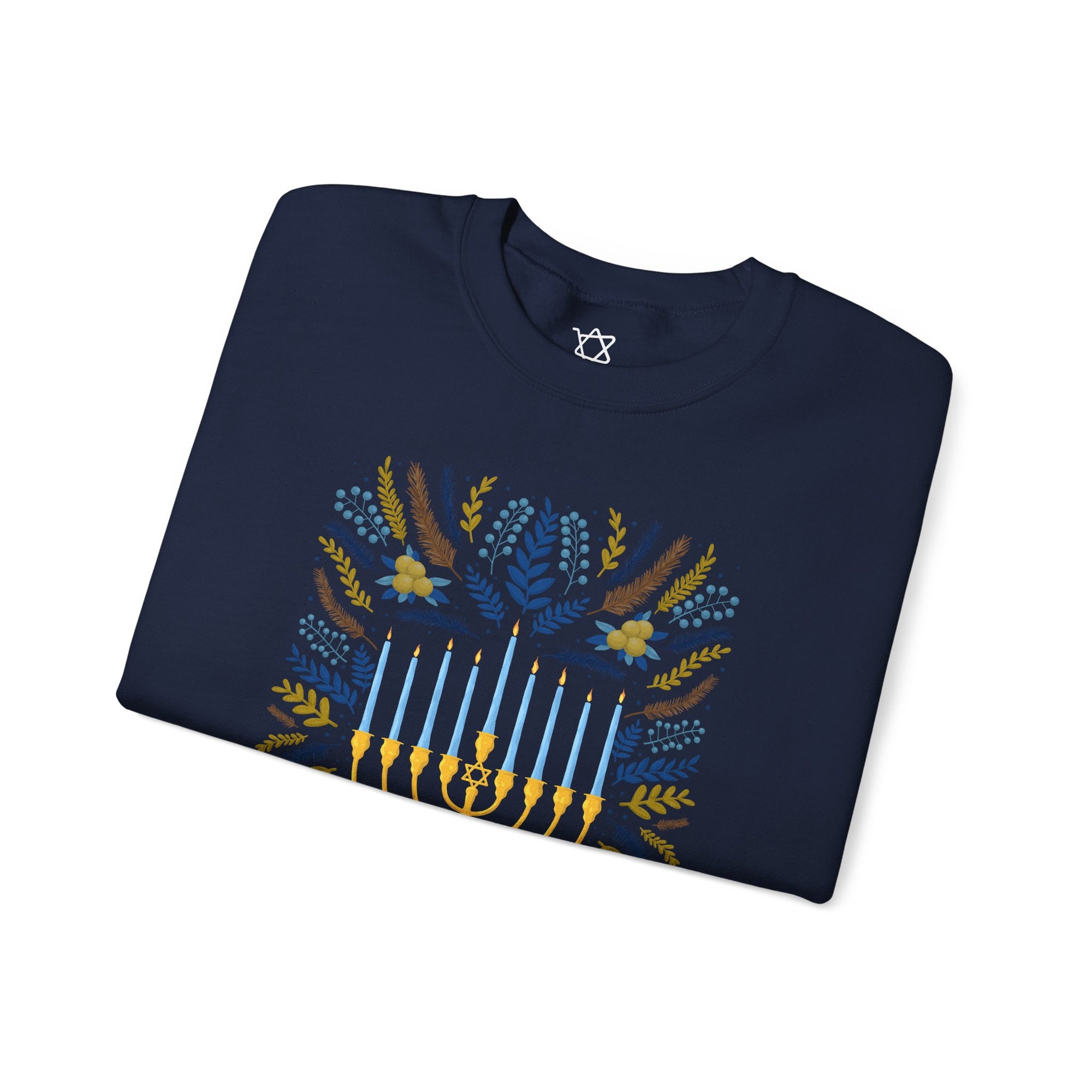 Artistic Menorah Hanukkah Sweater