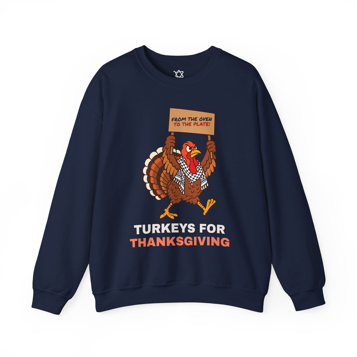 Turkeys for Thanksgiving Sweatshirt in Navy - Shop Israel