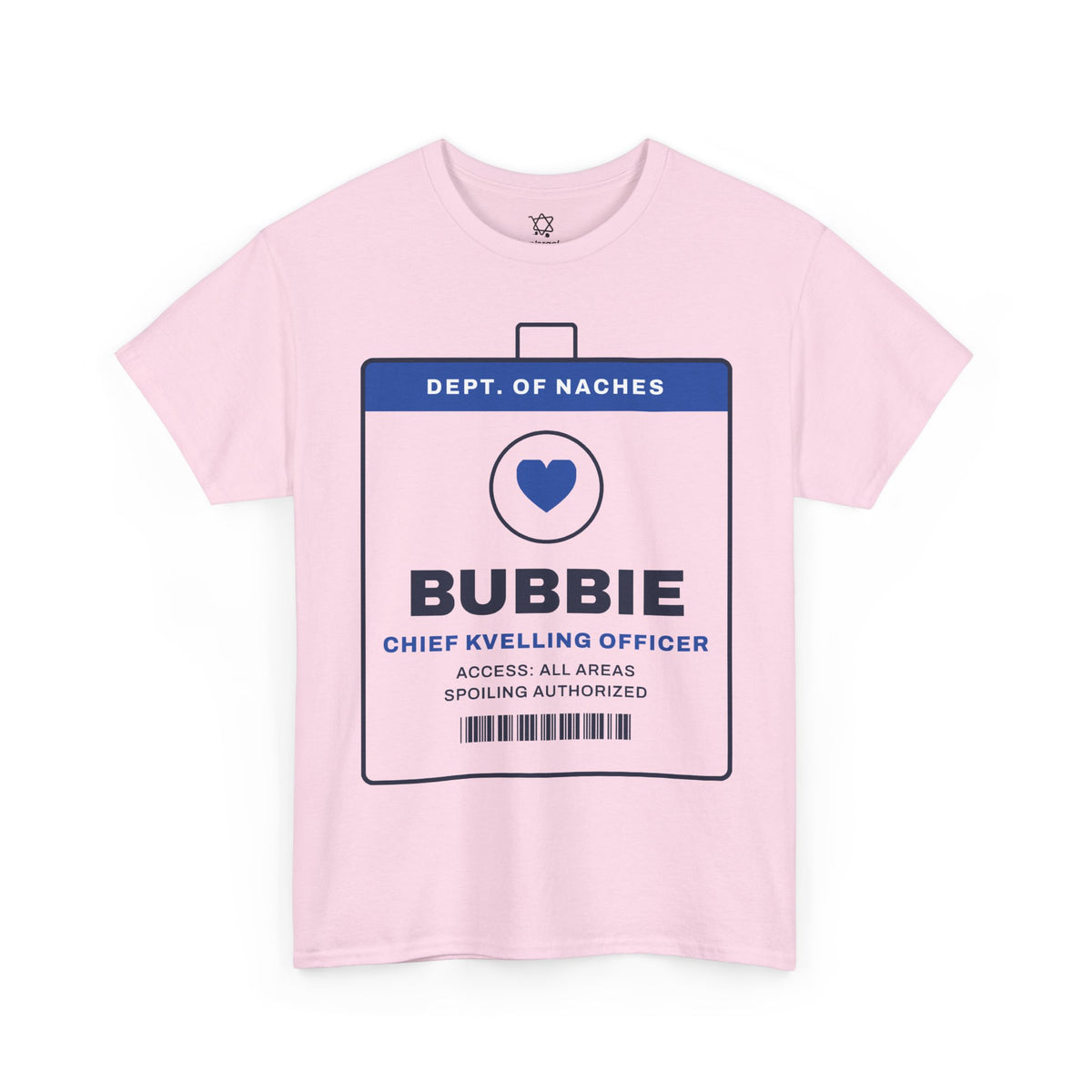 Bubbie Chief Kvelling Officer T-Shirt in Light Pink - Shop Israel