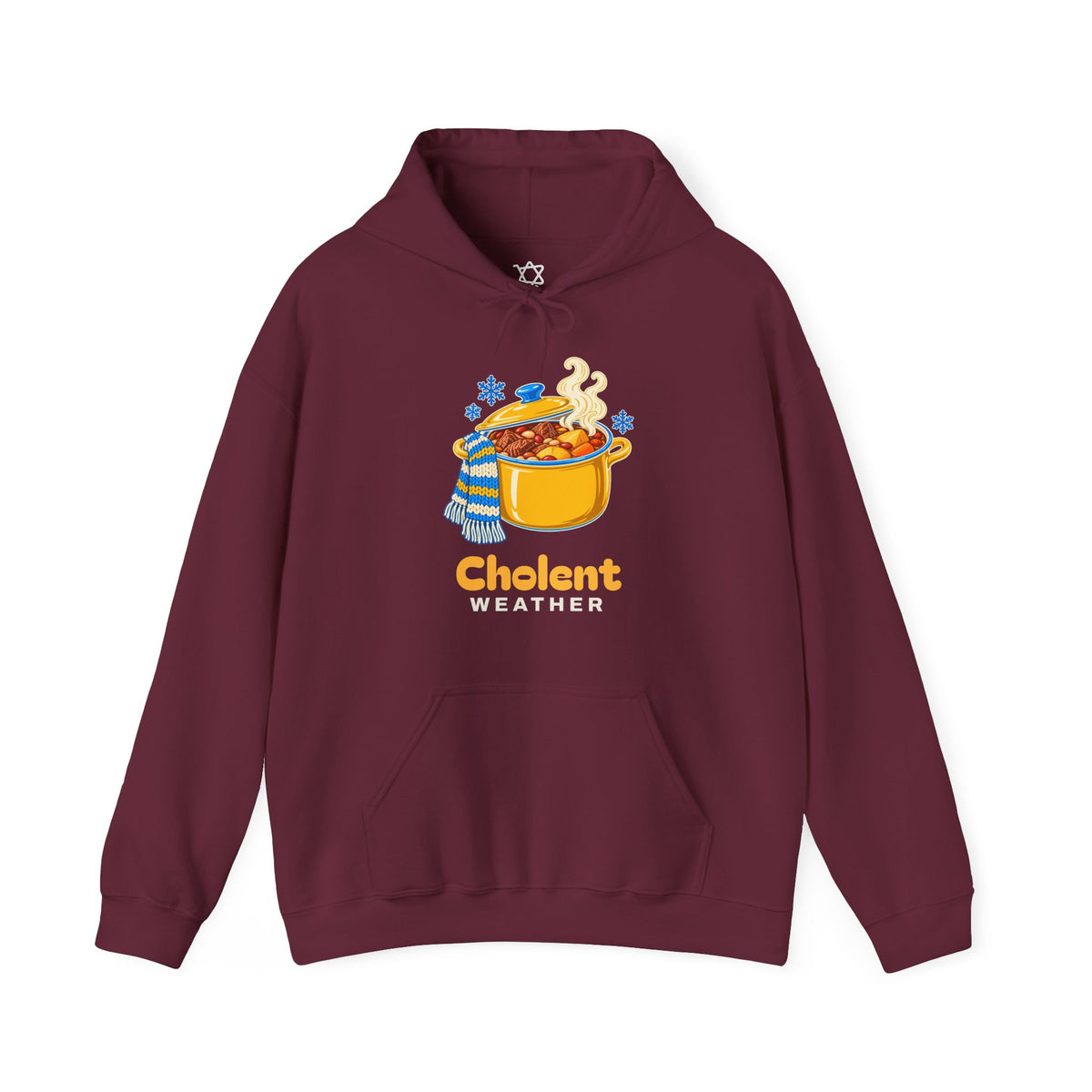 Cholent Weather Hoodie in Maroon - Shop Israel
