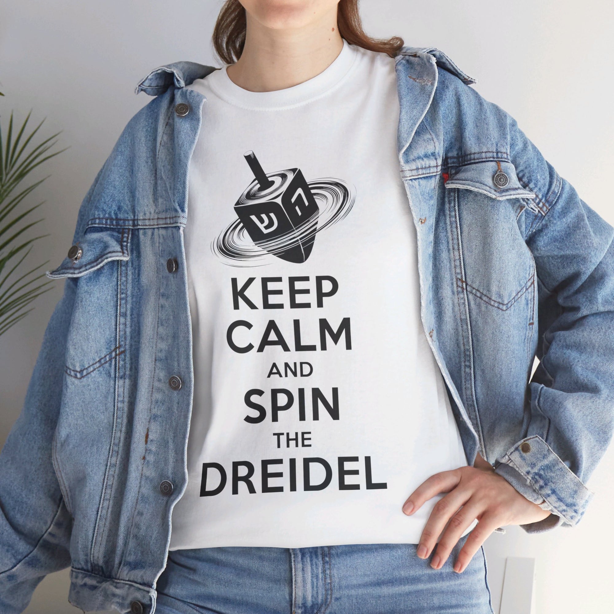 Keep Calm &amp; Spin the Dreidel T - Shirt - Shop Israel