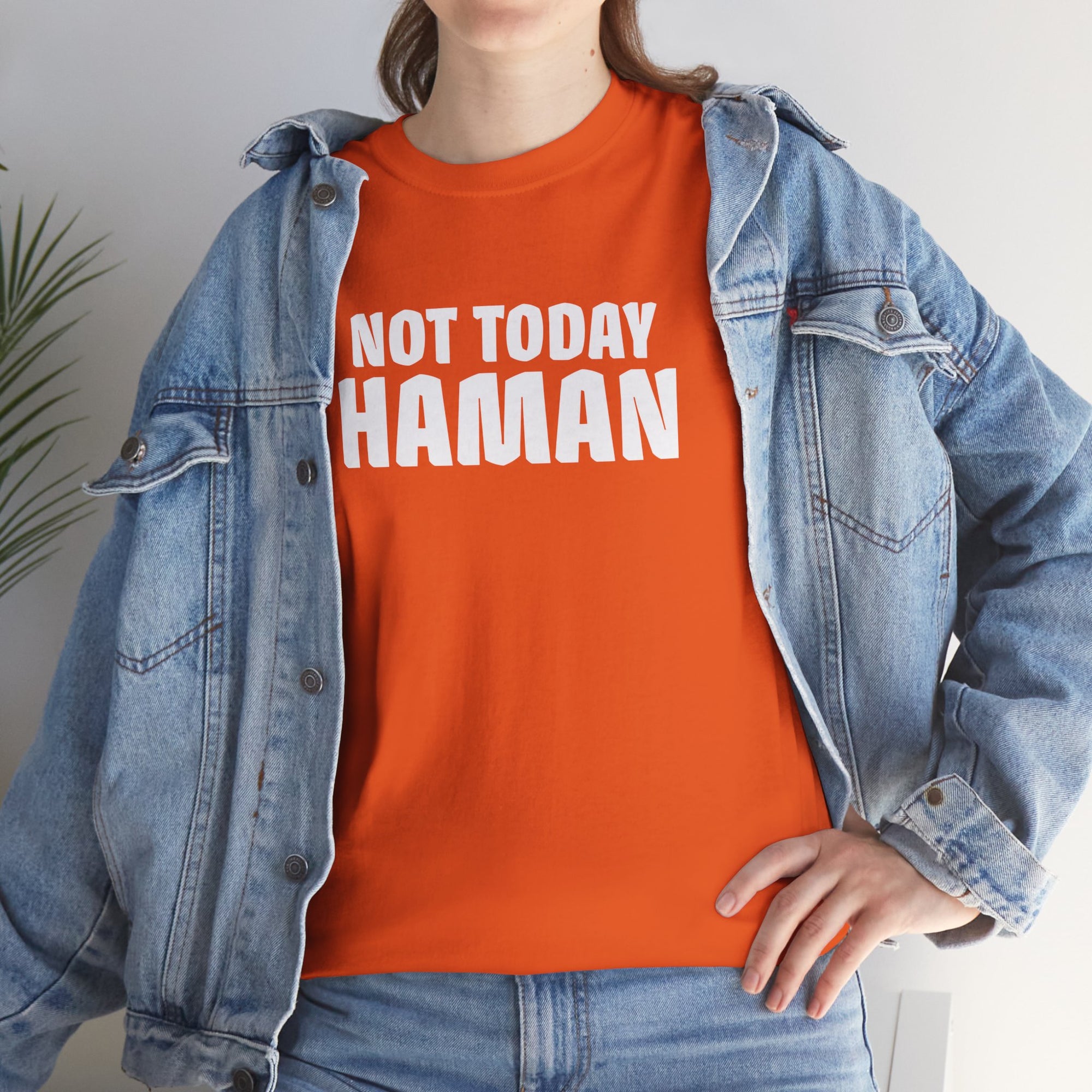 &quot;Not Today Haman&quot; Purim T-Shirt