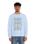 Artistic Menorah Hanukkah Sweater