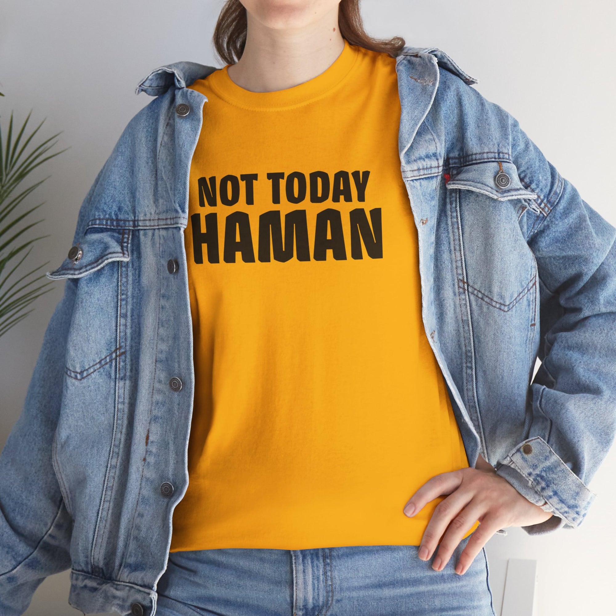 &quot;Not Today Haman&quot; Purim T-Shirt