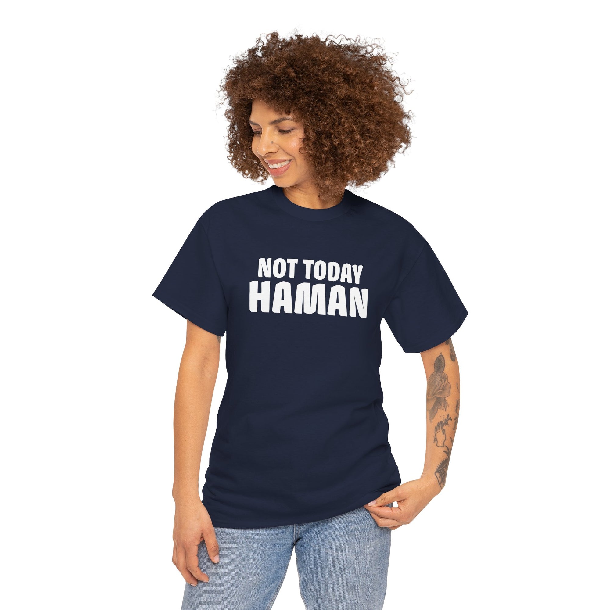 &quot;Not Today Haman&quot; Purim T-Shirt