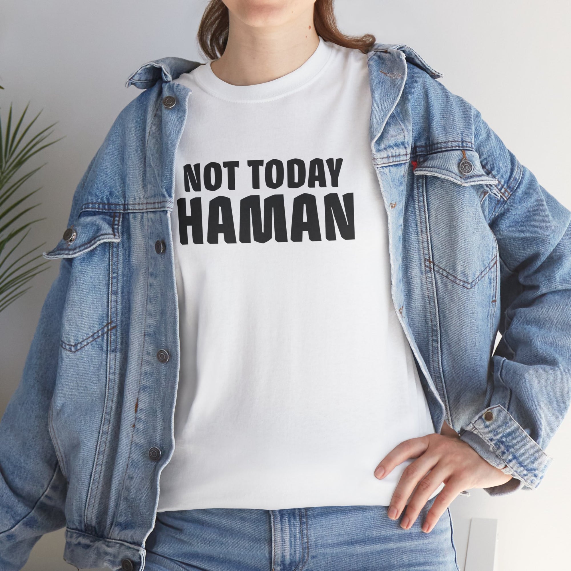 &quot;Not Today Haman&quot; Purim T-Shirt