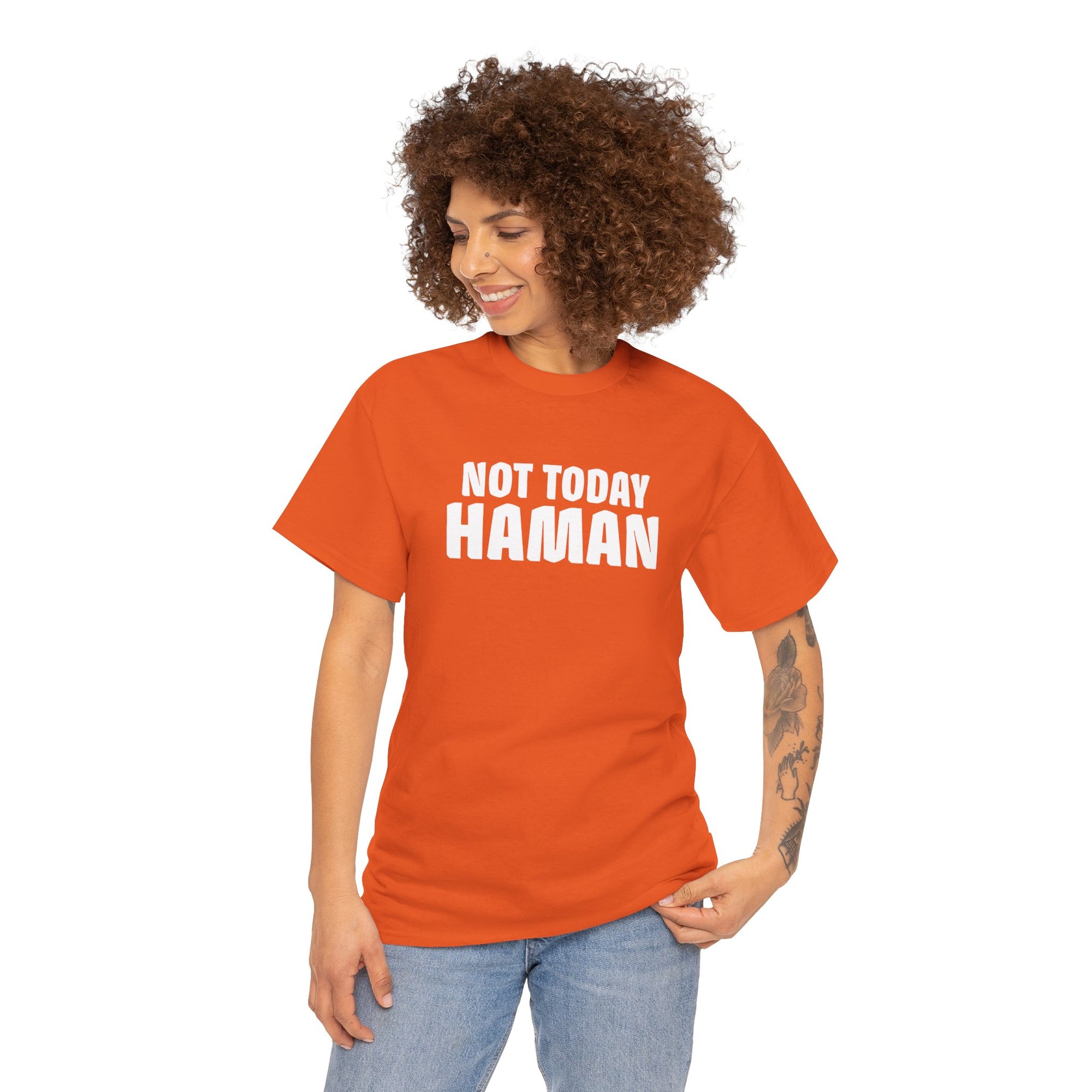 &quot;Not Today Haman&quot; Purim T-Shirt