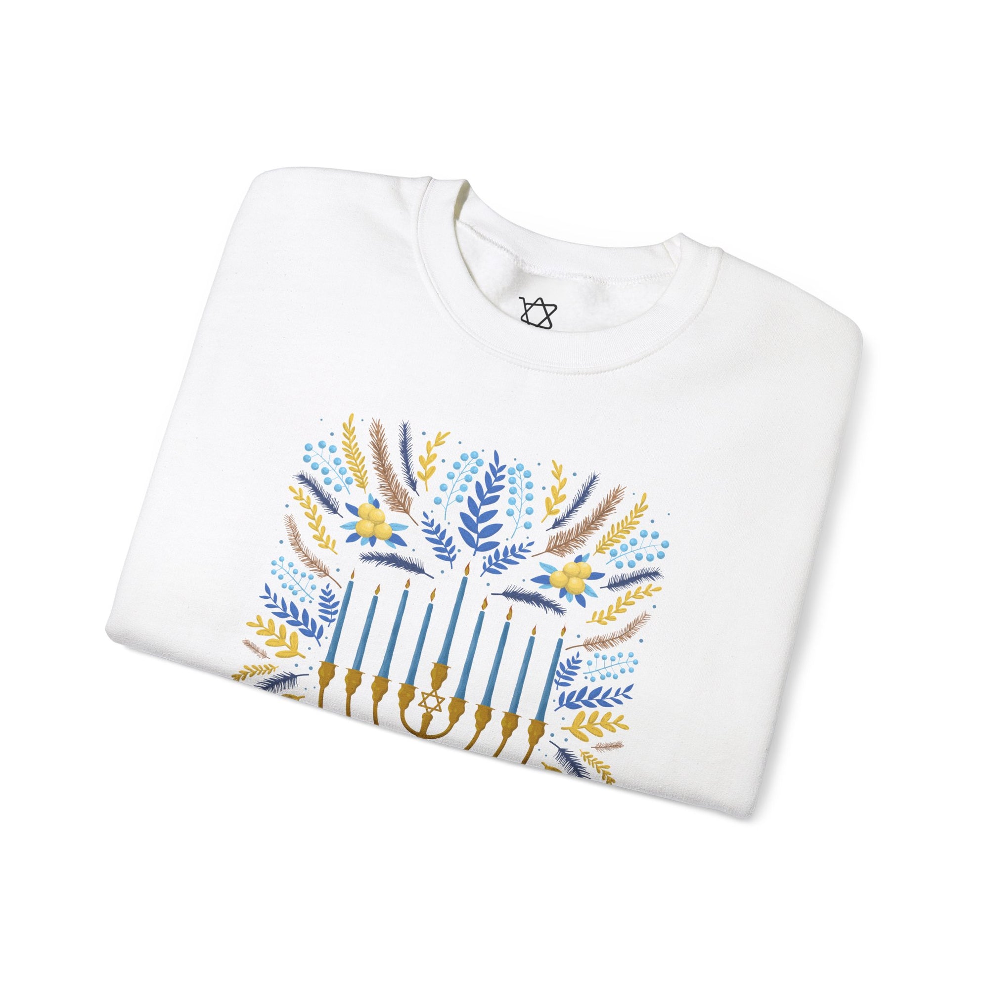 Artistic Menorah Hanukkah Sweater