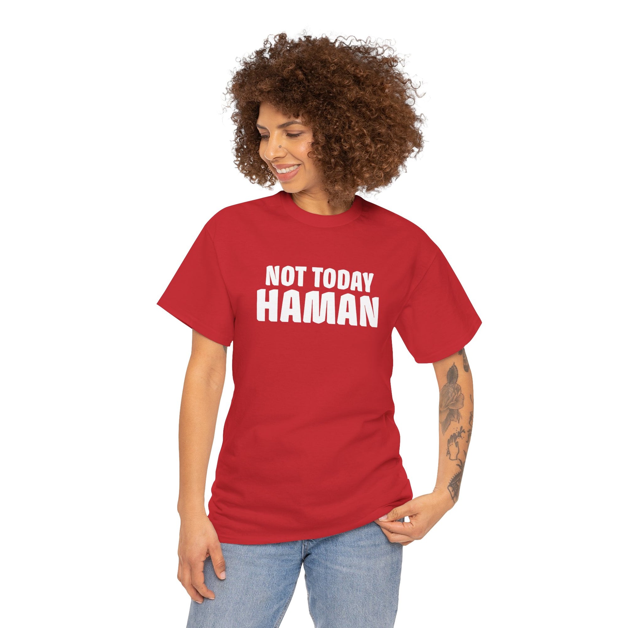 &quot;Not Today Haman&quot; Purim T-Shirt