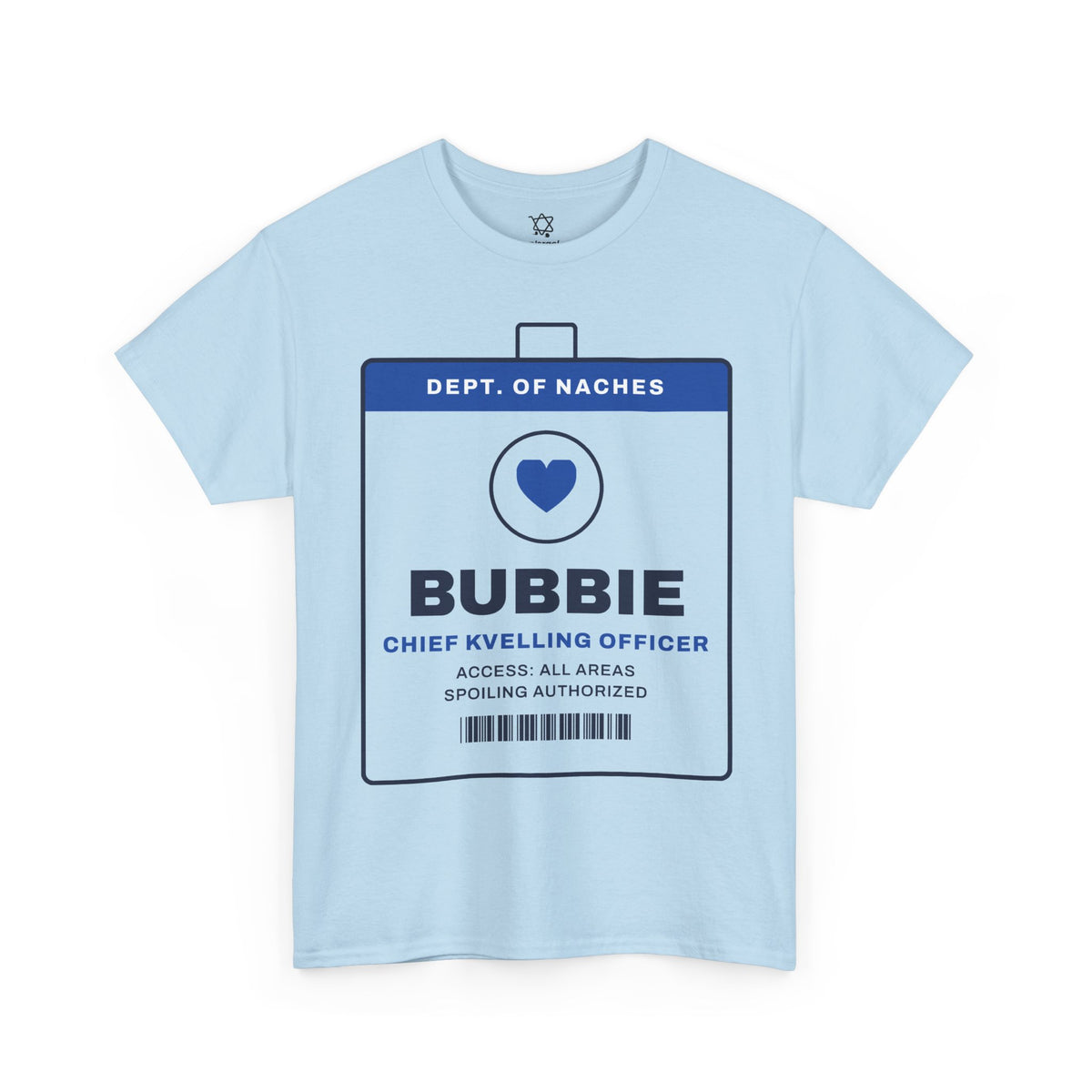 Bubbie Chief Kvelling Officer T-Shirt in Light Blue - Shop Israel