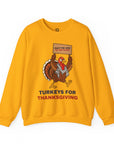 Turkeys for Thanksgiving Sweatshirt in Gold - Shop Israel