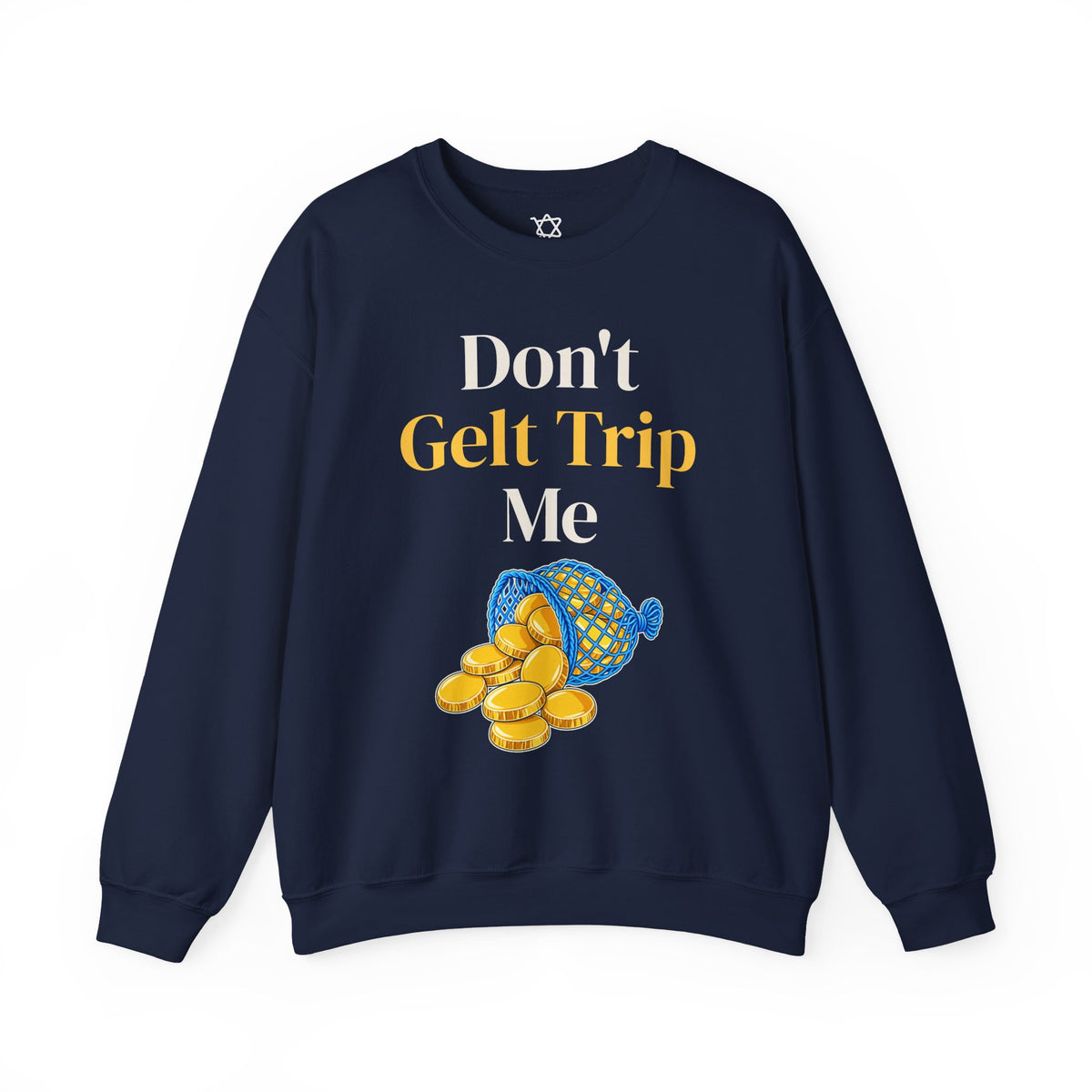 Don't Gelt Trip Me Sweatshirt in Navy - Shop Israel