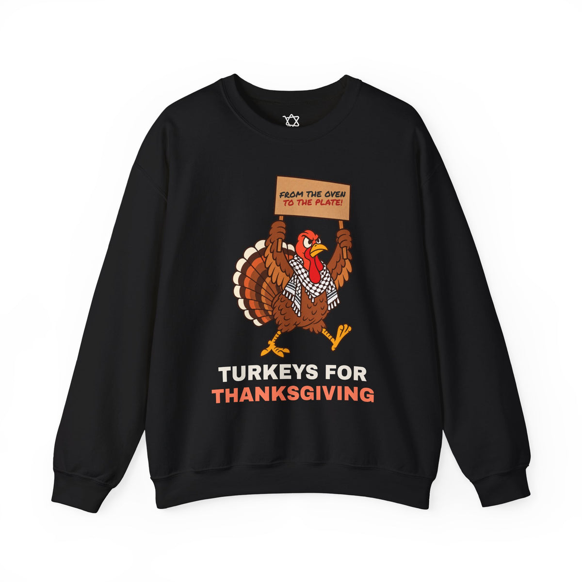 Turkeys for Thanksgiving Sweatshirt in Black - Shop Israel