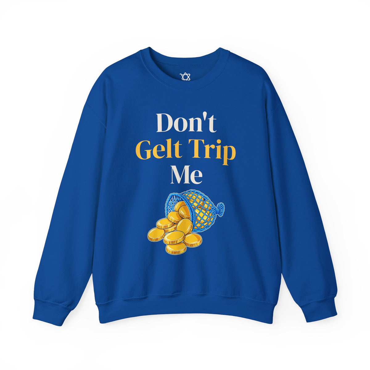 Don't Gelt Trip Me Sweatshirt in Royal - Shop Israel