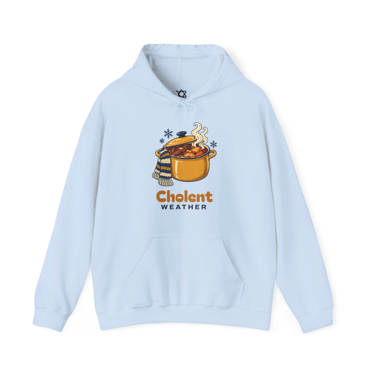 Cholent Weather Hoodie in Light Blue - Shop Israel