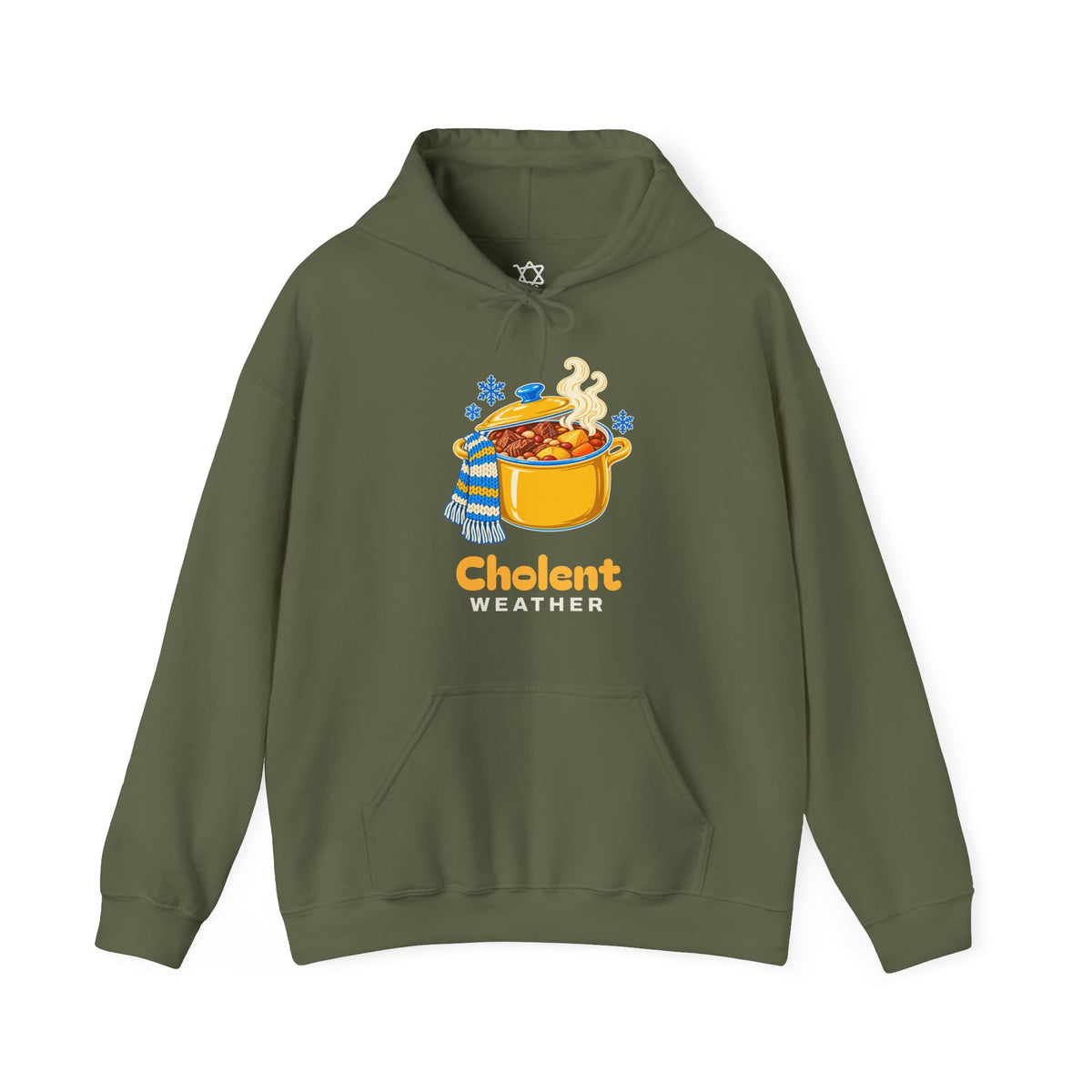 Cholent Weather Hoodie in Military Green - Shop Israel