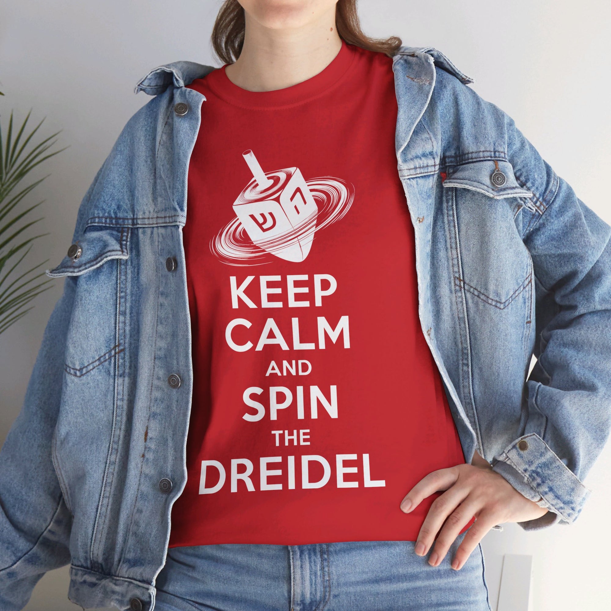 Keep Calm &amp; Spin the Dreidel T - Shirt - Shop Israel