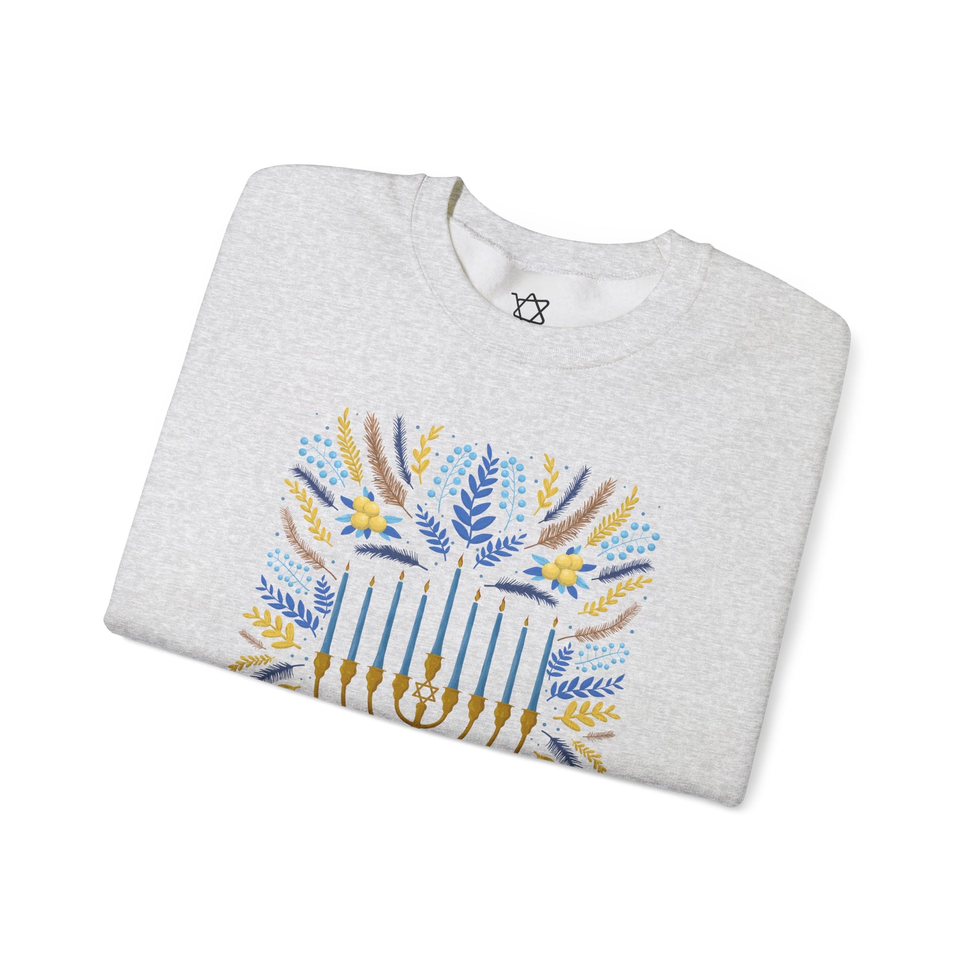 Artistic Menorah Hanukkah Sweater