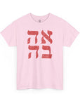 Ahava Hebrew T-Shirt - Shop Israel