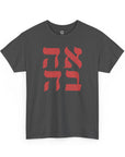 Ahava Hebrew T-Shirt - Shop Israel