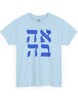 Ahava Hebrew T-Shirt - Shop Israel