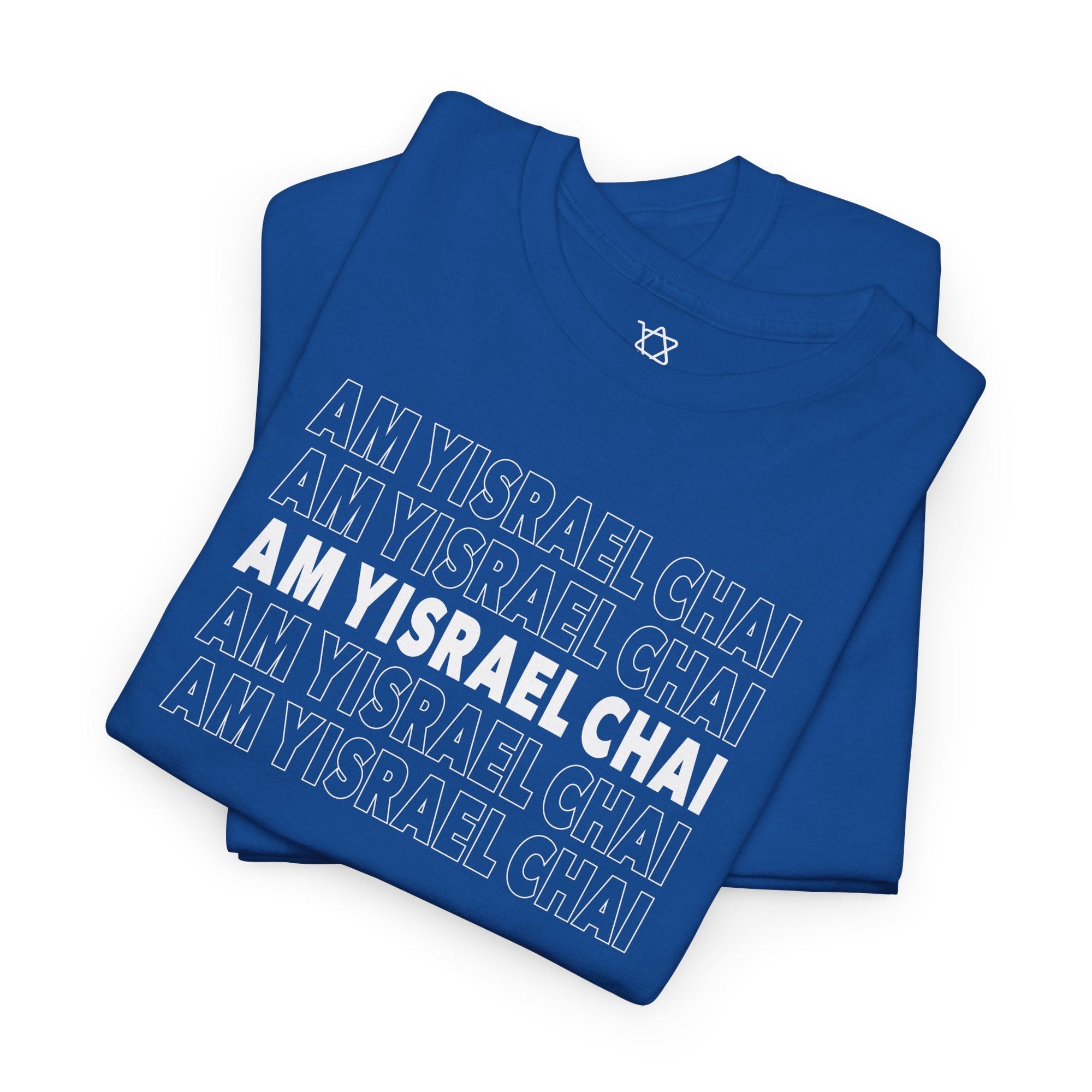 Am Yisrael Chai Repeating T-Shirt - Shop Israel